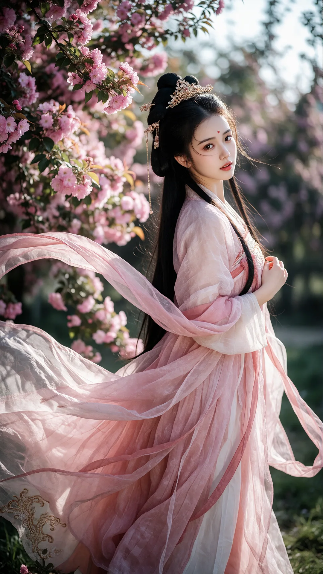 画面风格：唯美古风摄影，高清晰度与高分辨率呈现，色彩柔和浪漫，光